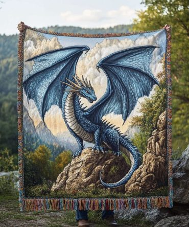 Eternal Flame Bold Accent Throw — Fiery Woven Decorative Blanket For Sofa & Loft , Soft, Statement-Making, Machine Washable