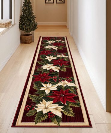 Festive Walk Holiday Runner Rug — Vibrant Seasonal Hallway & Entry Aisle Runner, Colorful Decorative Accent For Parties & Gatherings