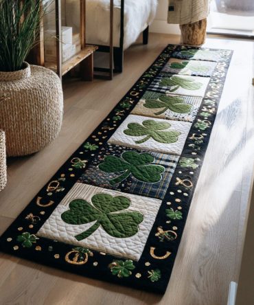 Folklore Flora Decorative Runner Rug - Folk-Inspired Floral Hallway Runner, Durable Low-Pile, Machine-Washable & Slip-Resistant Backing