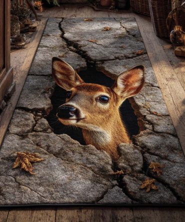 Forest Gaze Runner Rug — Tranquil Woodland Hallway Accent, Low-Pile Durable Runner Rug With Nature Motif For Entryways
