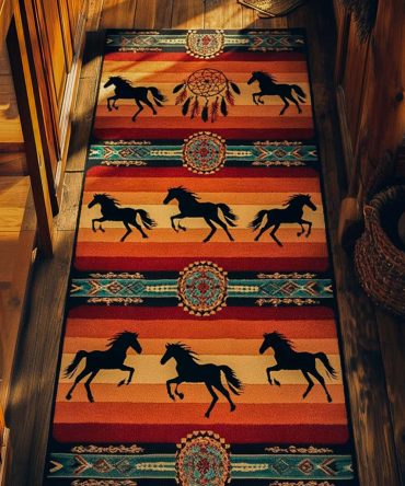 Frontier Sky Modern Runner Rug — Sky-Toned Hallway Runner, Low-Pile, Stain-Resistant, Anti-Slip, Machine Washable For Busy Homes