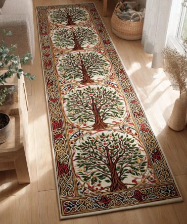 Garden Essence Botanical Runner Rug — Elegant Floral Hallway Carpet, Low-Pile Durable Runner For Entryway, Kitchen & Living Spaces