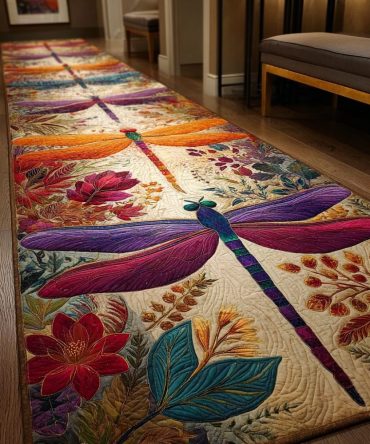 Gentle Dragonfly Runner Rug — Soft Low-Profile Hallway & Entryway Runner, Non-Slip Backing, Fade-Resistant And Easy To Clean