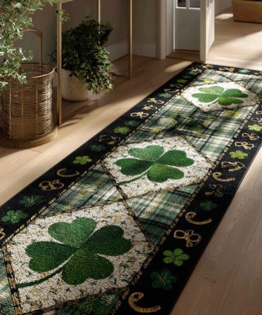 Gilded Glade Luxury Runner Rug - Elegant Gold-Tone Hallway Runner, Low-Pile Durable Weave, Fade-Resistant & Non-Slip Backing