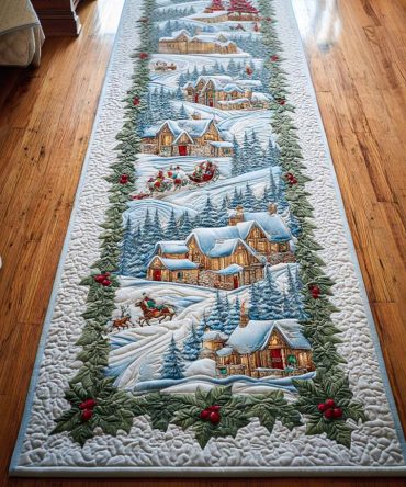 Greatest Gift Christmas Runner Rug For Hallway — Heartfelt Holiday Design, Durable Non-Slip Backing, Perfect Seasonal Entry Accent
