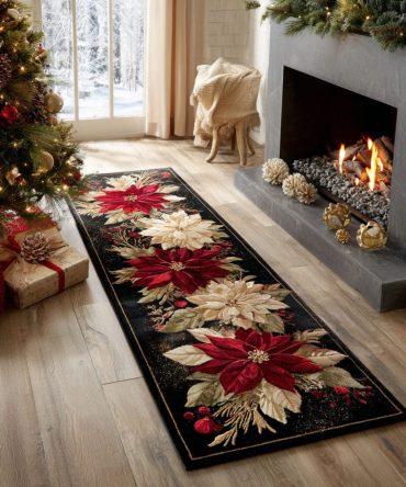 Holiday Lane Christmas Runner Rug — Classic Seasonal Hallway & Aisle Runner, Warm Festive Accent For Home, Easy-To-Style Decoration