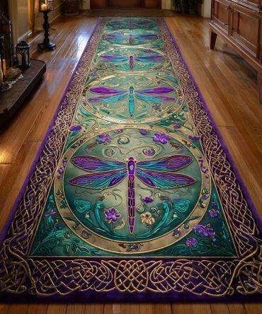 Iridescent Sheen Runner Rug - Shimmering Abstract Hallway Runner, Soft Low Pile, Light-Reflective Modern Accent, Easy Care