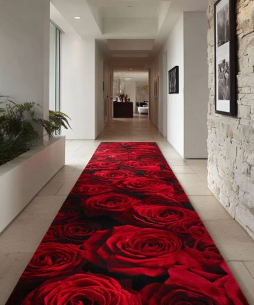 Lush Garden Runner Rug — Vibrant Botanical Hallway Runner, Fade-Resistant Green Floral Carpet For Living Room & Stairs, Shop Now