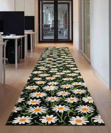 Meadow Trail Floral Runner Rug — Soft Low-Pile Hallway Carpet With Non-Slip Backing, Fade-Resistant & Easy-Clean