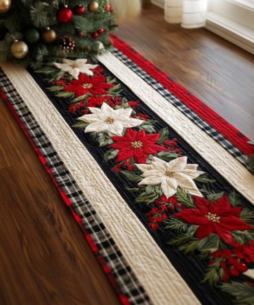 Mistletoe Festive Runner Rug For Entryway — Holiday Mistletoe Design, Plush Seasonal Hallway Runner With Skid-Resistant Backing (Limited Edition)