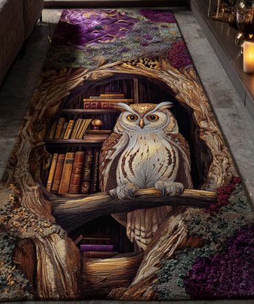 Mystic Library Runner Rug — Bookish Hallway Carpet With Vintage Motifs, Durable Non‑Slip Runner For Study, Library & Entryway