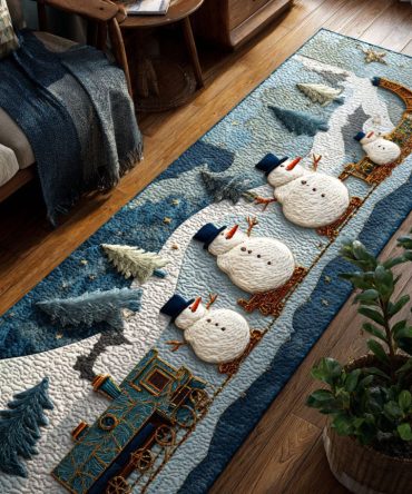 North Pole Pal Festive Runner Rug — Playful Holiday Character Hallway Carpet With Soft Pile, Non-Skid Backing & Easy Maintenance