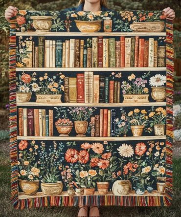 Pages Of Magic Cozy Woven Throw — Literary-Inspired Sofa & Bed Blanket For Storytime, Decor, And Comforting Evenings