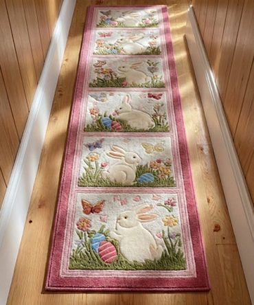 Pastel Petals Runner Rug — Soft Floral Hallway Carpet In Muted Tones, Low-Pile Durable Runner, Non-Slip Backing & Easy-Care Finish