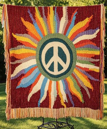 Radiant Peace Serene Sofa Throw - Calming Neutral Woven Blanket, Soft Cozy Accent For Living Room, Lightweight & Machine Washable
