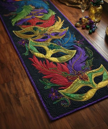 Regal Carnival Statement Runner Rug — Bold Jewel-Tone Hallway Runner Rug With Elegant Pattern, Durable Construction & Non-Slip Finish — Sizes For Entryway