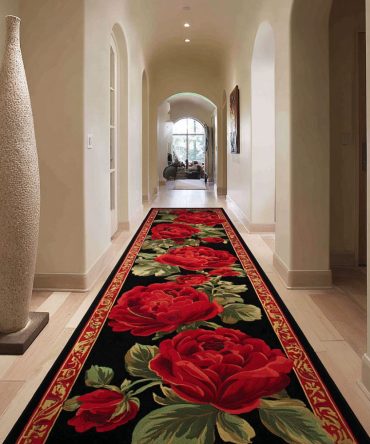 Royal Flora Runner Rug — Regal Floral Hallway Carpet With Ornate Pattern, Durable Low-Pile Runner Ideal For Entryway, Stair Runner Luxury