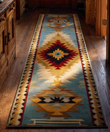 Rustic Trail Hallway Runner Rug — Earthy Distressed Path Design For Entryway, Durable Low-Pile Rug With Non-Slip Backing