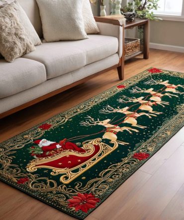 Santa Memories Runner Rug — Nostalgic Santa Hallway Carpet, Festive Non‑Slip Runner For Entryway, Kitchen & Seasonal Decor