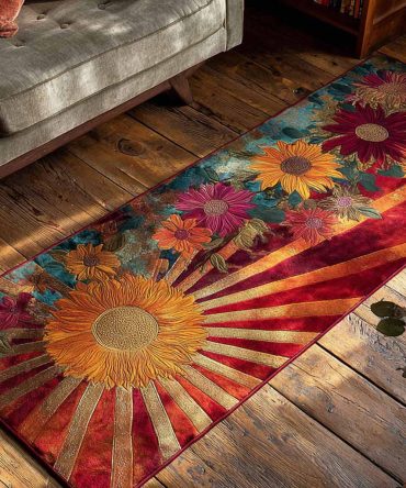 Scarlet Garden Runner Rug — Bold Red Floral Hallway Runner For Dramatic Entryways, Low-Profile Durable Pile, Fade & Stain-Resistant Finish
