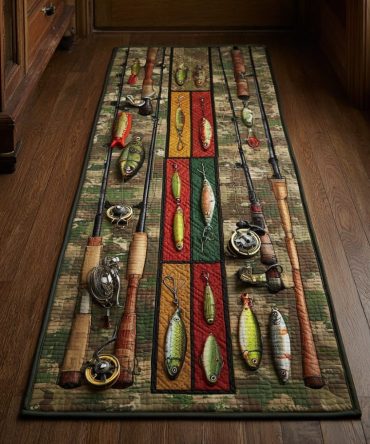 Sea Pattern Coastal Runner Rug — Nautical Hallway & Entryway Runner, Durable Non-Slip Mat, Fade-Resistant Blue Ocean Design