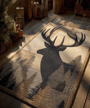 Shadowed Grace Modern Hallway Runner Rug — Subtle Dark-Tone Runner, Non-Slip Low-Pile Design For Hallways, Stairs & Entryways