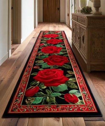 Silent Petals Runner Rug — Subtle Floral Hallway Carpet, Soft Low-Pile Runner For Quiet Elegance In Entryways, Stairs & Narrow Halls