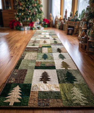 Silent Woods Calm Runner Rug — Subdued Woodland Hallway Runner With Soft Texture, Anti-Slip Backing, Low-Maintenance Durable Fiber