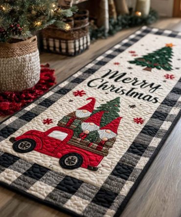 Snowflake Dance Runner Rug — Elegant Winter Hallway Carpet With Snowflake Motif, Low-Pile Seasonal Runner For Entryway & Stairs