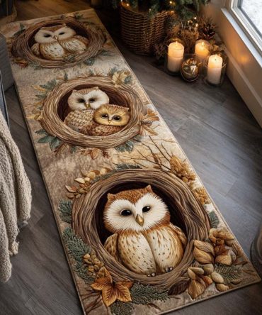 Timber Guardian Runner Rug — Sturdy Rustic Hallway Carpet With Woodland Animal Accents, Non‑Slip Low‑Pile Runner For Busy Homes