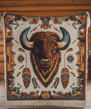 Tribal Tapestry Woven Throw For Sofa - Bohemian Ethnic Pattern Blanket, Stylish Living Room Accent, Soft Decorative Throw Blanket