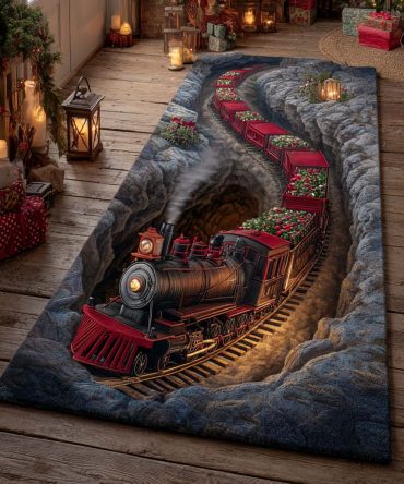 Twilight Express Modern Runner Rug — Sleek Twilight Gradient Hallway Carpet, Low-Pile Durable Runner For Contemporary & Urban Homes