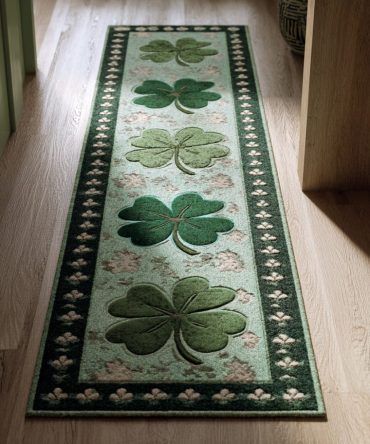 Lush Verdant Vista Hallway Runner Rug — Botanical Green Corridor Rug, Durable Low-Pile Non-Slip Carpet For Stairs & Entryways