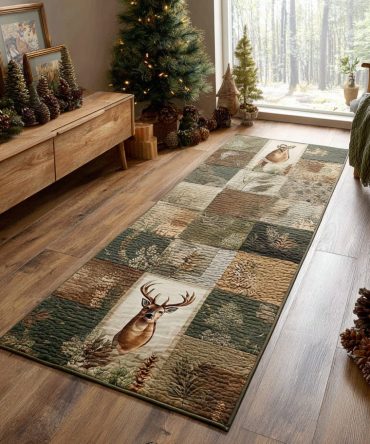 Wild Path Nature Runner Rug — Earthy Trail-Inspired Hallway Runner With Organic Motifs, Low-Pile Durable Rug For High Traffic Areas
