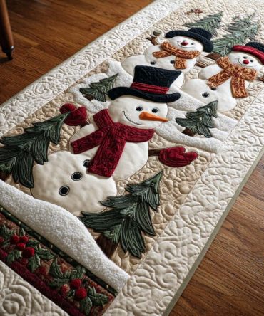 Winter Bliss Hall Runner Rug — Elegant Snowflake Motif Runner Carpet, Low-Profile, Non-Slip, Soft Touch For Entry & Stair