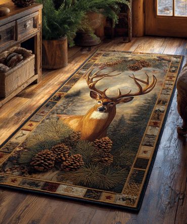 Winter Bloom Floral Hallway Runner Rug — Durable Low-Pile Accent Rug, Non-Slip & Stain-Resistant For Entryway, Kitchen, Stairs