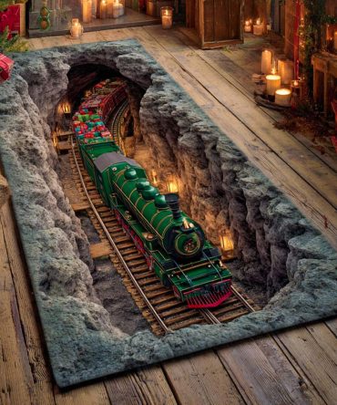Winter Passage Runner Rug — Snowy Scenic Hallway Carpet With Soft Texture, Fade-Resistant Print & Anti-Skid Backing