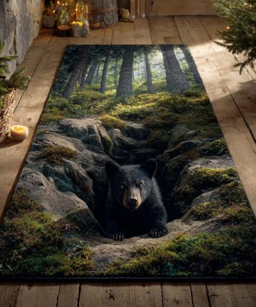 Woodland Wanderer Natural Runner Rug — Rustic Forest-Inspired Hallway Carpet, Low-Pile Durable Runner With Anti-Slip Backing For Busy Homes
