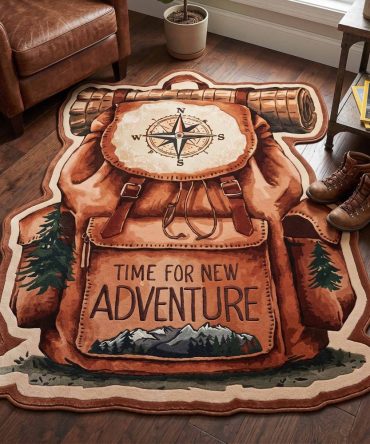 Adventure Pack Kids Rug — Custom-Shaped Fun Playroom & Nursery Area Rug, Plush Surface, Non-Slip Pad, Easy Care For Busy Homes