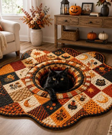 Autumn Enchantment Halloween Rug — Custom Seasonal Area Mat With Cozy Fall Colors, Non-Slip & Plush Feel
