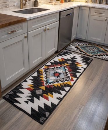 Autumn Trace Kitchen Runner — Warm-Toned Non-Slip Rug, Machine-Washable Durable Mat With Cozy Texture For Seasonal & Everyday Style