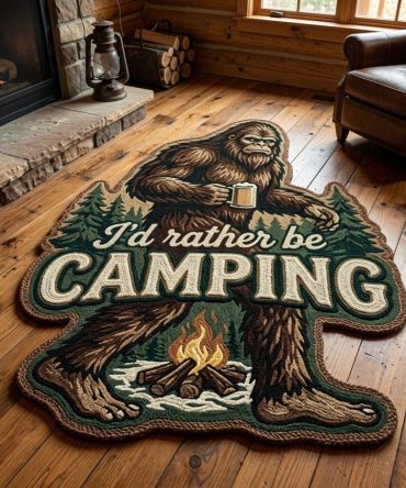 Bigfoot Tracks Kids Rug — Custom-Shaped Fun Playroom & Nursery Area Rug, Durable Plush, Non-Slip Backing, Easy-Clean, Trail-Inspired Accent