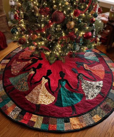 Festive Radiance Quilted Holiday Tree Skirt — Lively Patterns & Seasonal Color, Durable Quilting, Centerpiece For Celebrations
