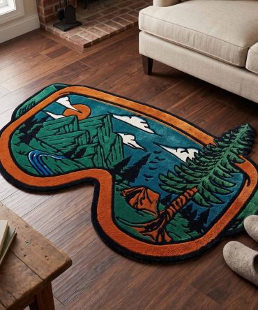 Canyon Trek Kids Rug — Custom-Shaped Durable Playroom & Bedroom Area Rug, Plush Comfort, Non-Slip Backing, Easy Care, Adventure Style