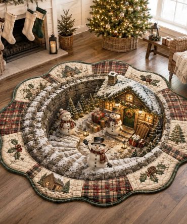 Christmas Cheer Custom-Shaped Rug — Bright Festive Area Mat With Cheerful Holiday Design For Living Spaces & Gifts