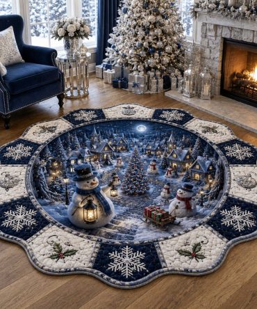 Christmas Magic Custom Holiday Rug — Festive Shaped Area Mat With Cozy Seasonal Design For Living Room & Playroom