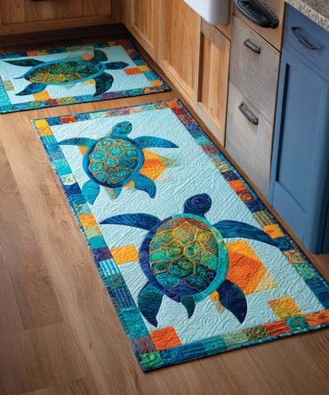 Coastal Dream Kitchen Runner — Tranquil Shoreline Motif, Anti-Slip Backing, Soft Microfiber, Machine Washable For Everyday Comfort