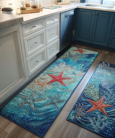 Coastal Path Kitchen Rug — Beach-Inspired Runner Mat For Kitchens & Entryways, Non-Slip, Durable, Soft Underfoot, Easy Care