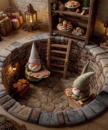 Cottage Gnome Spiral Round Rug — Storybook Spiral Gnome Carpet For Cozy Corners, Nurseries & Cottagecore Interiors
