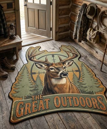 Echoes Of Nature Custom-Shaped Rug — Organic Forest Motif Area Rug, Low-Profile, Fade-Resistant, Ideal For Rustic & Modern Homes